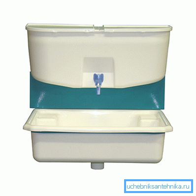 Lavabo à charnière pour chalet sans chauffage avec réservoir de 7 litres Lavabo à charnière pour chalet sans chauffage avec réservoir de 7 litres