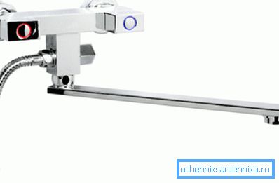 Bec inox pour mitigeur en bain 50 cm Bec inox pour mitigeur en bain 50 cm