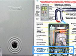 Vue générale et conception d'une chaudière à gaz murale de 12 kW. Vue générale et conception d'une chaudière à gaz murale de 12 kW.