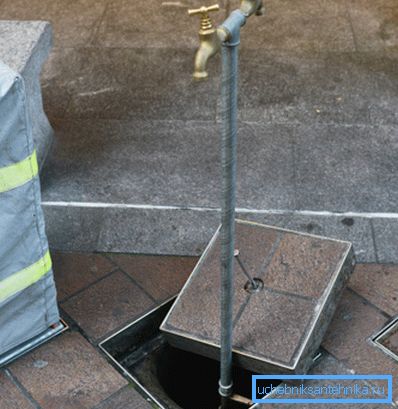 Vanne d'eau extérieure à une vanne