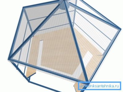 La forme originale et en même temps simple d'une tonnelle en métal La forme originale et en même temps simple d'une tonnelle en métal
