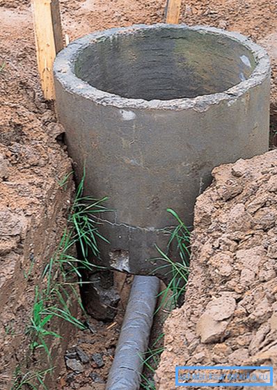 De la maison au trou de drainage, nous gardons la pente - cela assurera un écoulement normal.