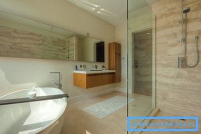 Cabine de douche ouverte 100 à 70 avec paroi latérale en verre