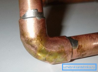 Joint de soudure en étain
