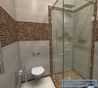 Cloison en verre pour une douche dans la salle de bain