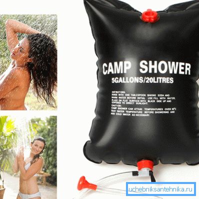 Sac de douche portable