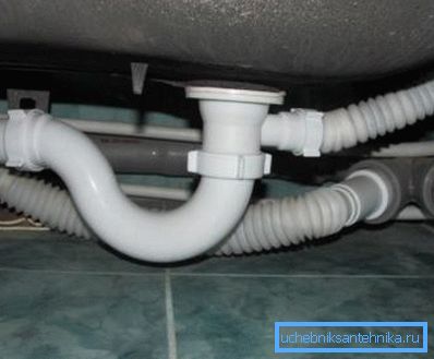 Câblage en plastique et joint d'eau au genou sous la baignoire. Câblage en plastique et joint d'eau au genou sous la baignoire.