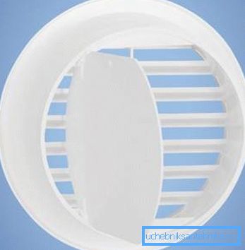Grille de ventilation en plastique avec clapet anti-retour Grille de ventilation en plastique avec clapet anti-retour