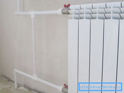 Connexion du radiateur au système