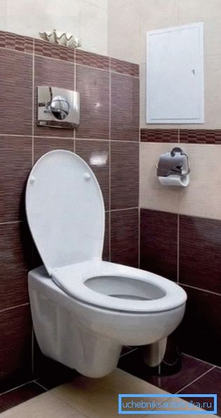 Les toilettes suspendues permettent de gagner de la place grâce au placement caché de la citerne Les toilettes suspendues permettent de gagner de la place grâce au placement caché de la citerne