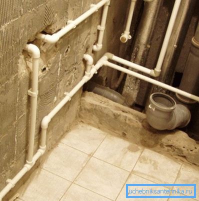 Doublures d'approvisionnement en eau.