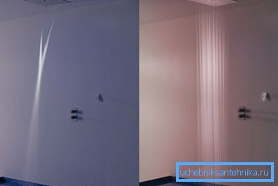 Panneaux de plafond en modes tempête et pluie. Panneaux de plafond en modes tempête et pluie.