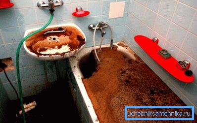 Lors de l'utilisation de produits chimiques, il est d'abord nécessaire d'éliminer toute l'eau des appareils de plomberie, bien que les instructions de certains mélanges suggèrent de laisser un peu de liquide dans le tuyau lui-même pour diluer légèrement la composition et réduire la concentration. Lors de l'utilisation de produits chimiques, il est d'abord nécessaire d'éliminer toute l'eau des appareils de plomberie, bien que les instructions de certains mélanges suggèrent de laisser un peu de liquide dans le tuyau lui-même pour diluer légèrement la composition et réduire la concentration.