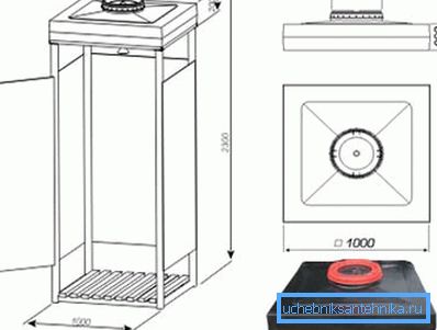 Modèle de dessin de carcasse avec dimensions