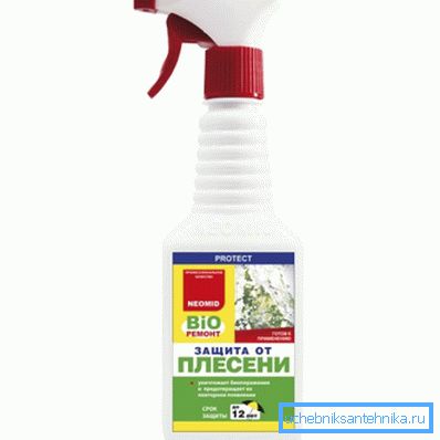 Exemple de pulvérisation de moisissure