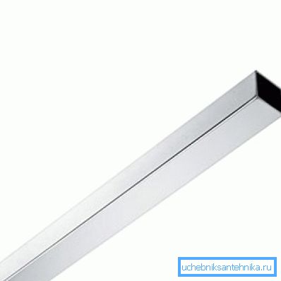 Section du tube profilé 25x25 mm Section du tube profilé 25x25 mm