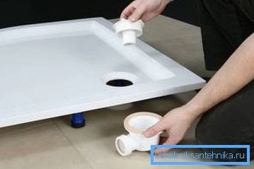Le processus d'installation du siphon.