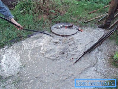 Travaux de nettoyage du puits sur un site de pays Travaux de nettoyage du puits sur un site de pays