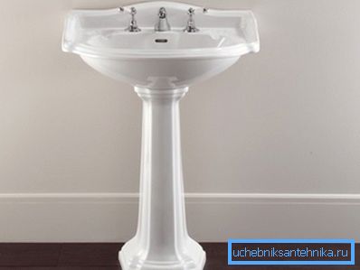 Lavabo antique avec piédestal. Lavabo antique avec piédestal.