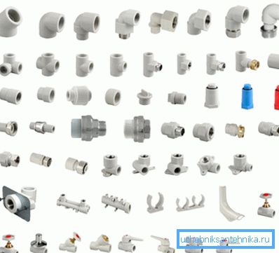 Différents types de raccords. Différents types de raccords.