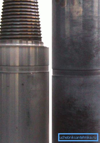 Serrures filetées avec lesquelles les tubes de forage sont fournis. Serrures filetées avec lesquelles les tubes de forage sont fournis.