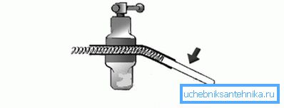 Flexion avec un printemps à l'intérieur Flexion avec un printemps à l'intérieur