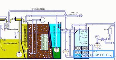 Schéma de fosse biologique septique