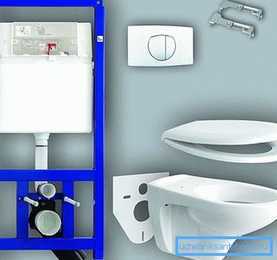 Le schéma d'installation de la toilette au cadre Le schéma d'installation de la toilette au cadre