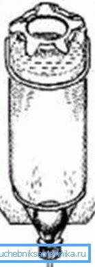Diagramme de lavabo avec une poire en caoutchouc à l'intérieur. Diagramme de lavabo avec une poire en caoutchouc à l'intérieur.