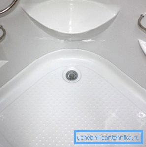 Siège dans la cabine de douche