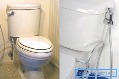 Le mélangeur de toilettes avec douche hygiénique peut avoir une configuration très différente.