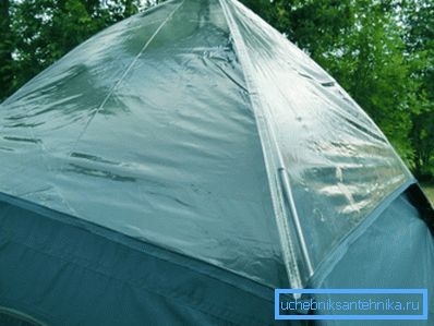 La combinaison de tissu hydrofuge et de film plastique