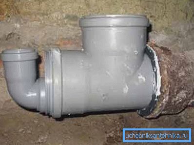 Raccordement de tuyaux en fonte et en plastique Raccordement de tuyaux en fonte et en plastique