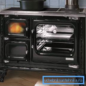 Unité de chauffage et de cuisson moderne en fonte. Unité de chauffage et de cuisson moderne en fonte.
