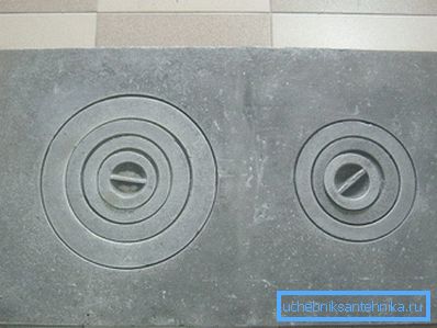 Cuisinière standard en fonte.