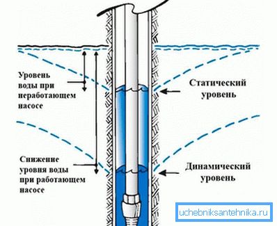 Niveau d'eau statique et dynamique