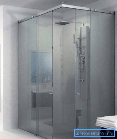 Douche en verre sans palette Douche en verre sans palette