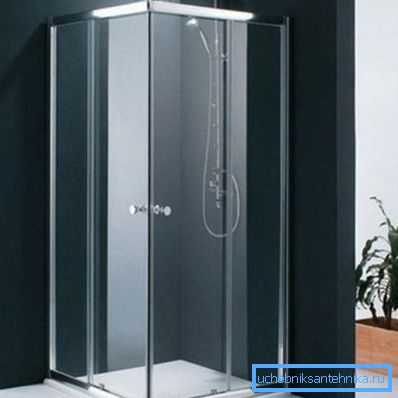 Cabine de douche en verre 90x90 sans casserole