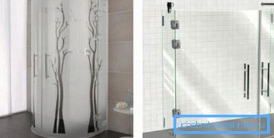 La cabine de douche en verre peut être transparente ou dépolie. La cabine de douche en verre peut être transparente ou dépolie.