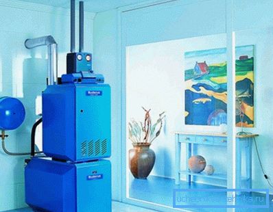 Cela ressemble à une chaudière dans un intérieur moderne.