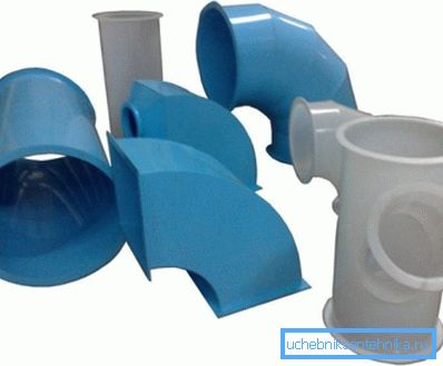 Tuyaux en PVC pour la ventilation de différentes formes et tailles