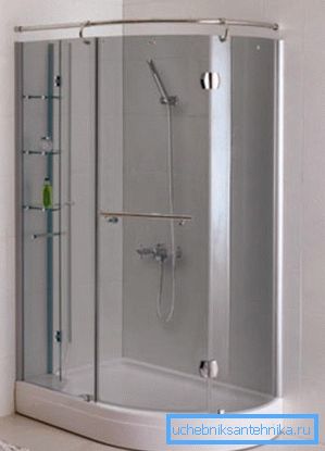 Douche asymétrique angulaire