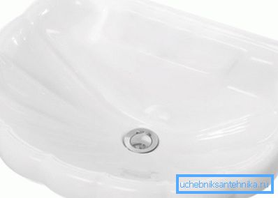 Lavabo camomille sans trou pour mitigeur modèle Sanita