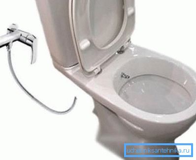 WC avec buse intégrée. WC avec buse intégrée.