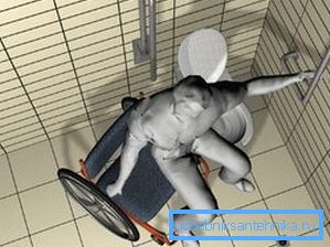 Les toilettes pour les utilisateurs de fauteuils roulants handicapés devraient contribuer à s'asseoir confortablement et à en sortir Les toilettes pour les utilisateurs de fauteuils roulants handicapés devraient contribuer à s'asseoir confortablement et à en sortir