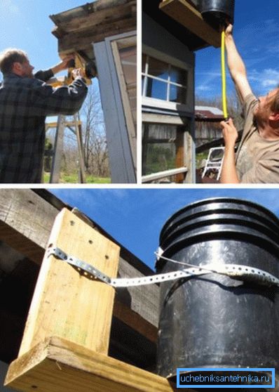 Installation et fixation d'un corps métallique sur le toit de la douche de type Installation et fixation d'un corps métallique sur le toit de la douche de type