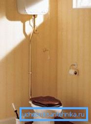 Toilette installée avec système de suspension Toilette installée avec système de suspension