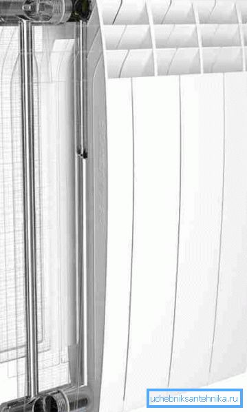 L'appareil est une section bimétallique. L'appareil est une section bimétallique.