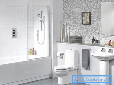 Salle de bain avec tuyauterie cachée Salle de bain avec tuyauterie cachée
