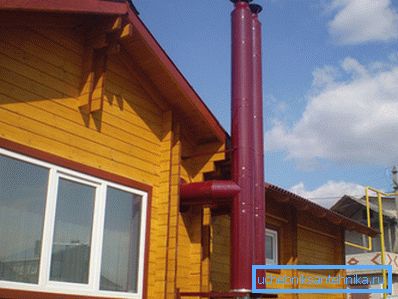 Ventilation et cheminées dans une maison métallique privée Ventilation et cheminées dans une maison métallique privée